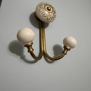 Elegant Gold and Cream Wall Hooks